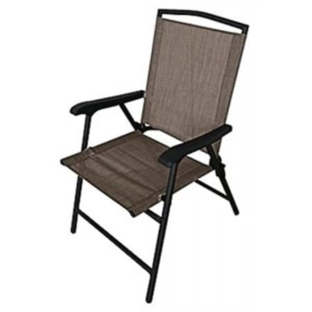 Woodard 24.41 x 23.23 x 36.62 in. Marbella Steel Folding Chair, Tan 242971